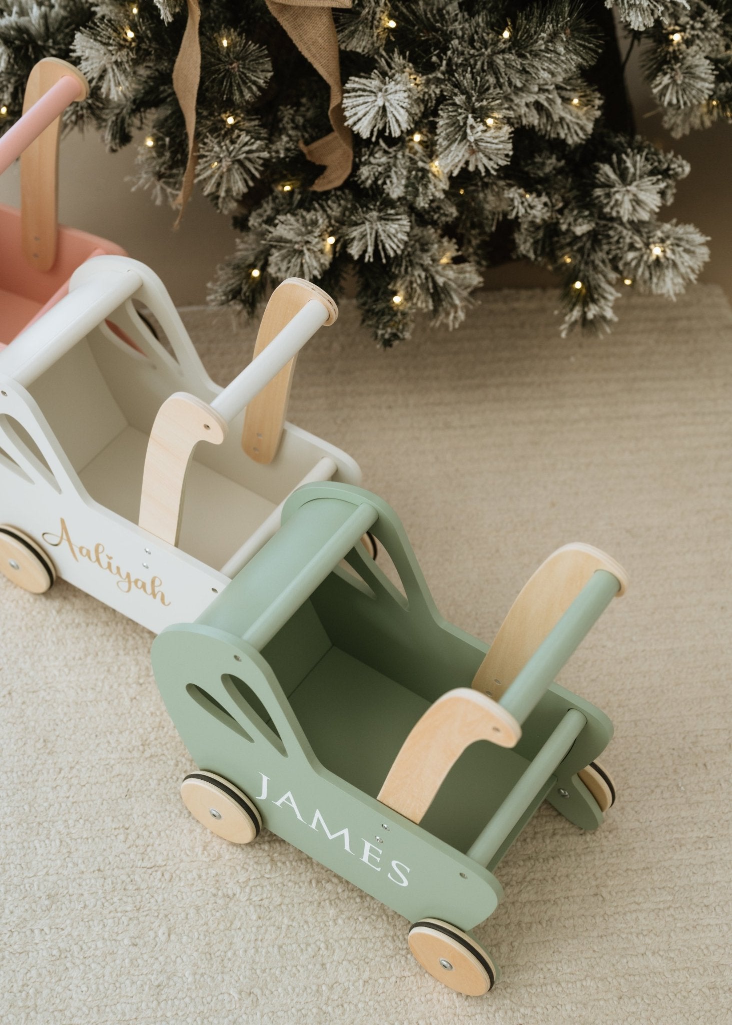 Wooden Dolls Pram & Walker - BabyBoo Prints
