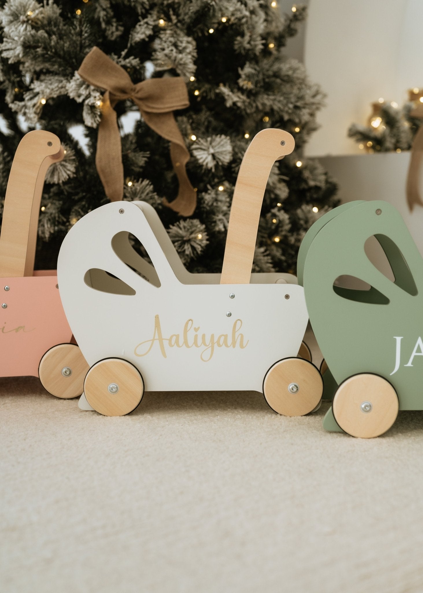 Wooden Dolls Pram & Walker - BabyBoo Prints