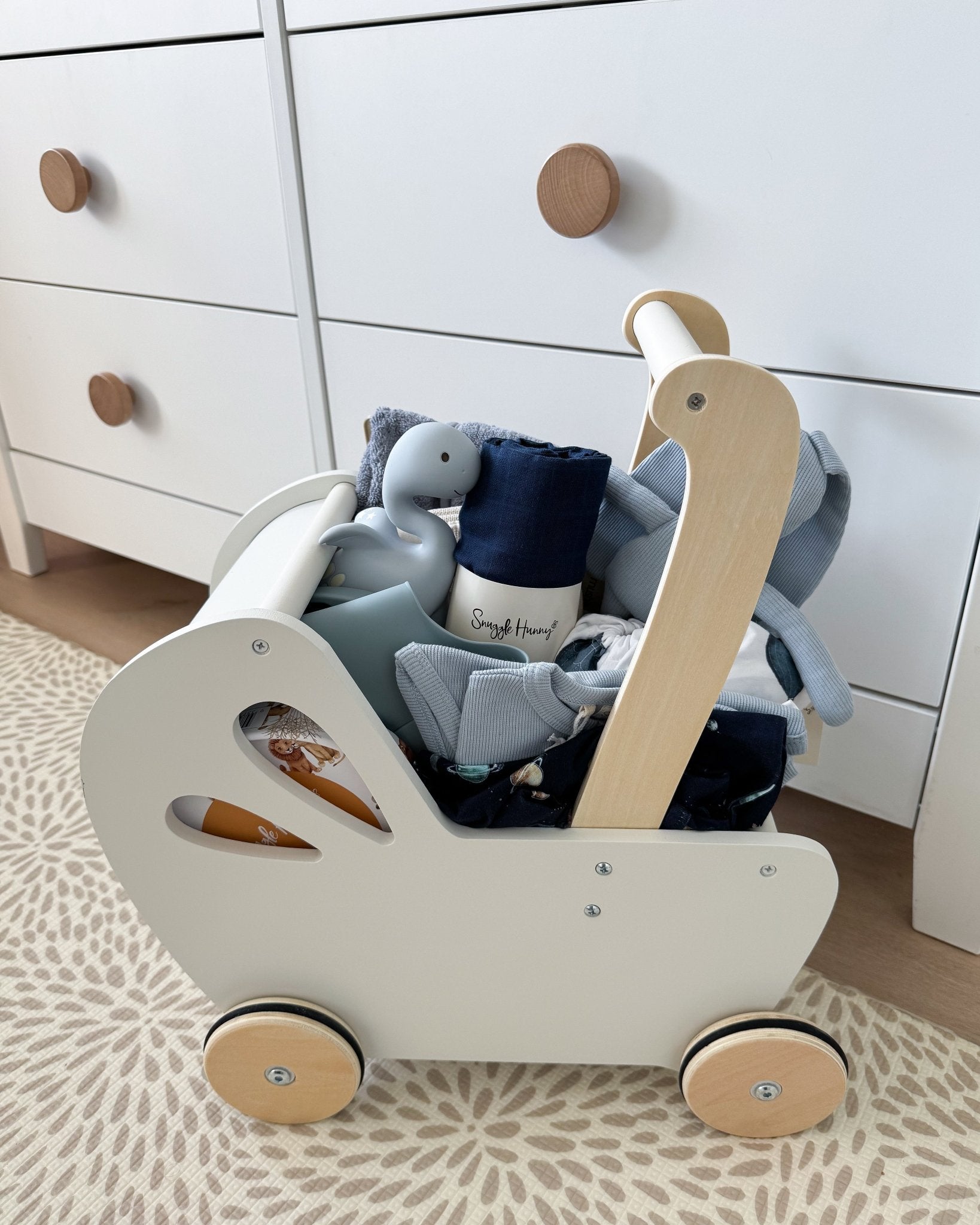 Wooden Dolls Pram & Walker - BabyBoo Prints