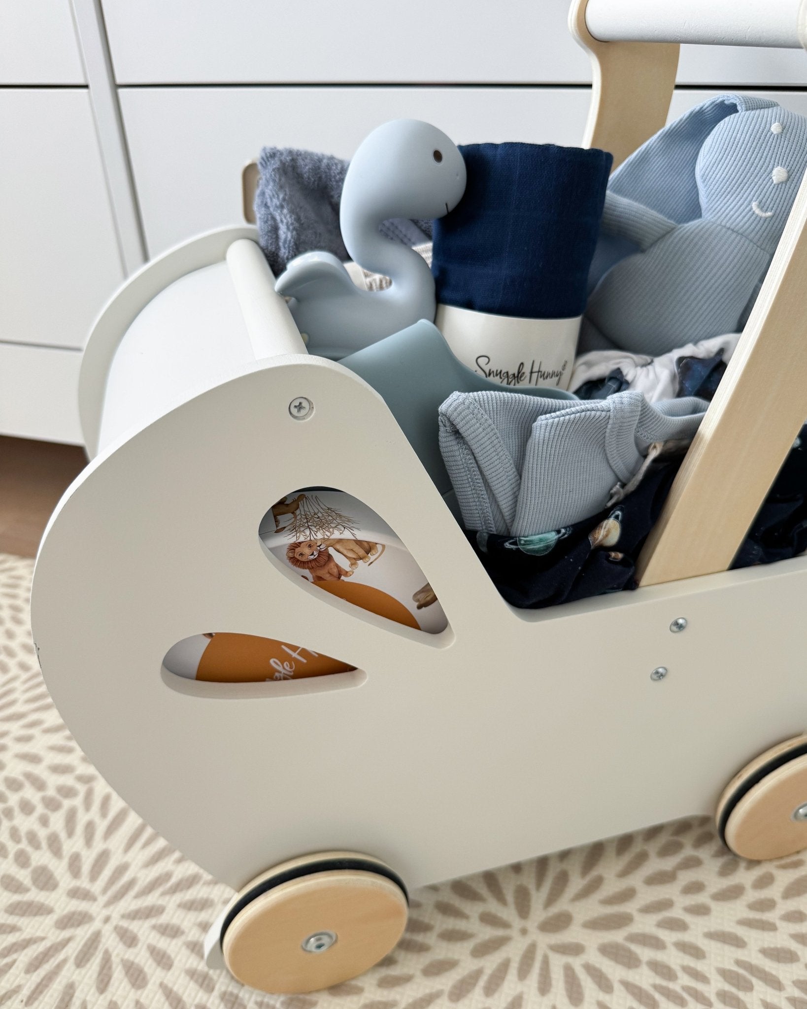 Wooden Dolls Pram & Walker - BabyBoo Prints