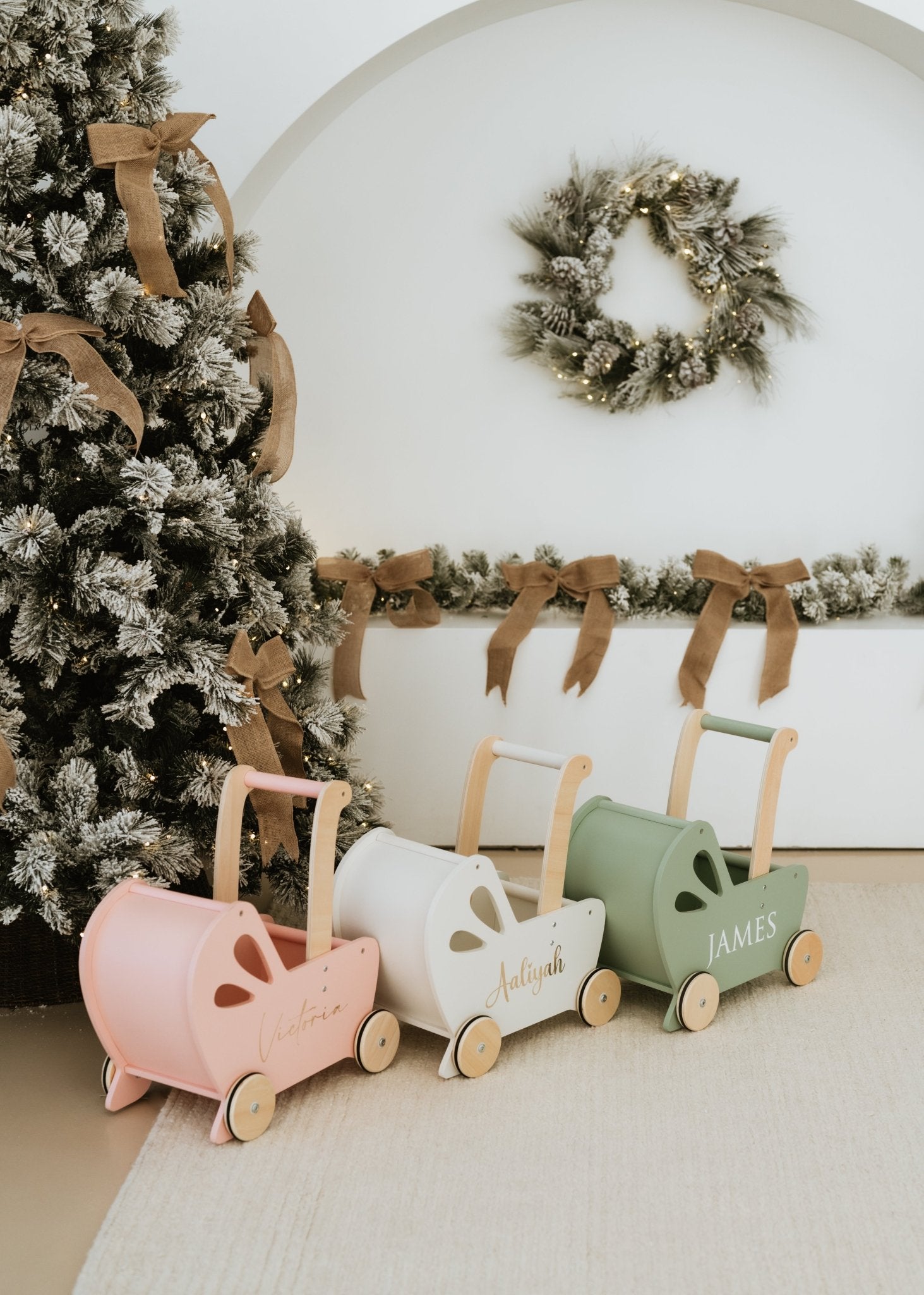 Wooden Dolls Pram & Walker - BabyBoo Prints
