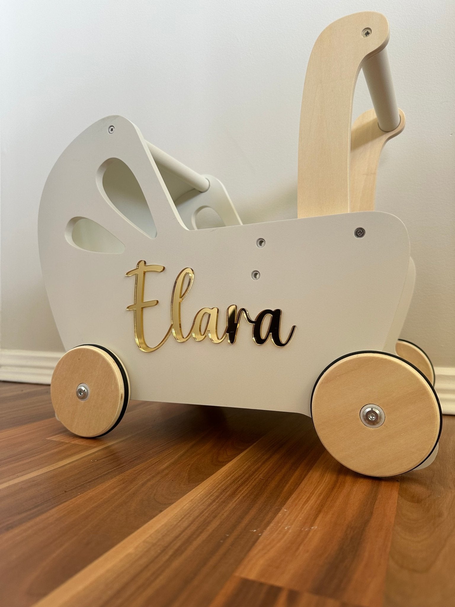 Wooden Dolls Pram & Walker - BabyBoo Prints