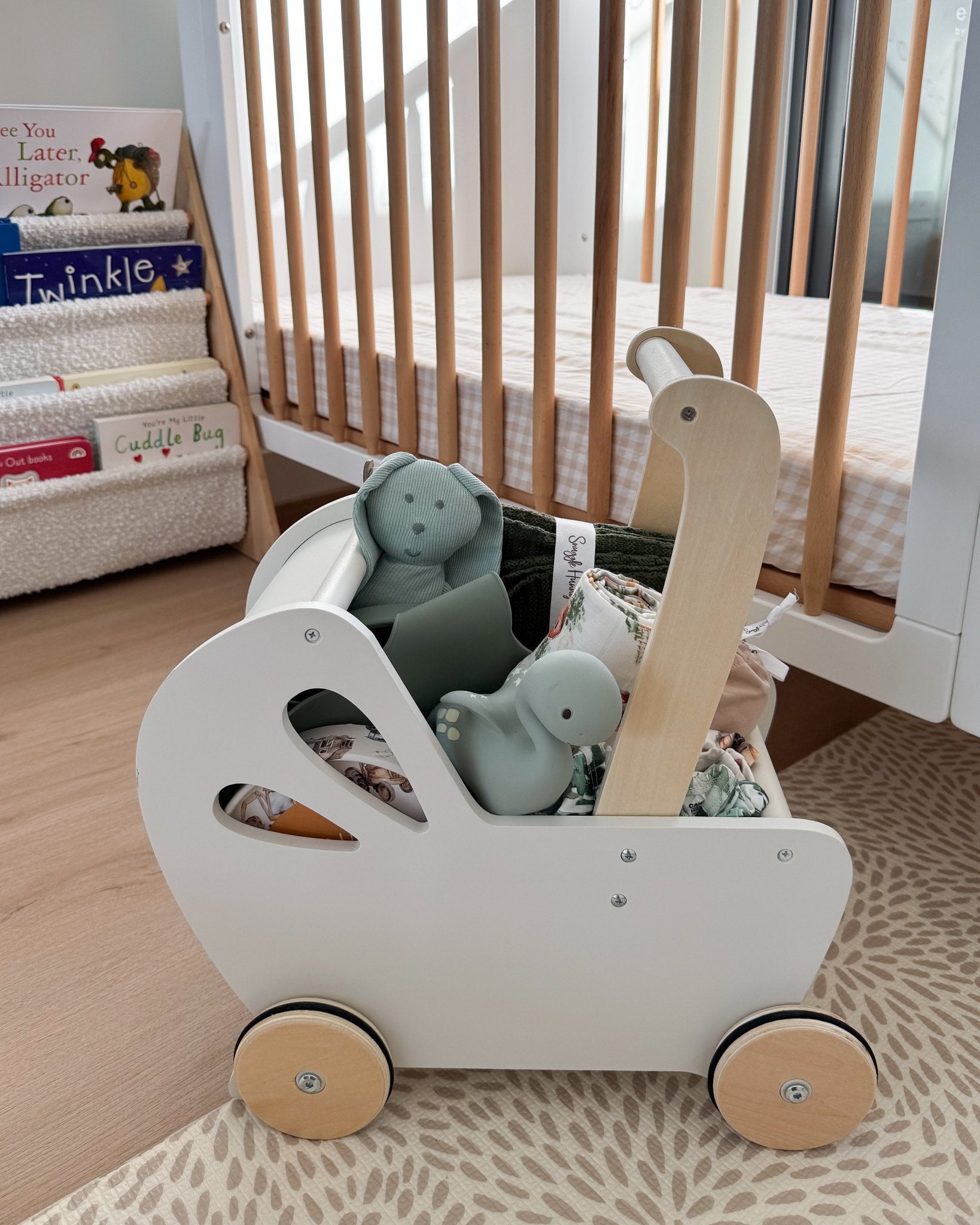 Wooden Dolls Pram & Walker - BabyBoo Prints