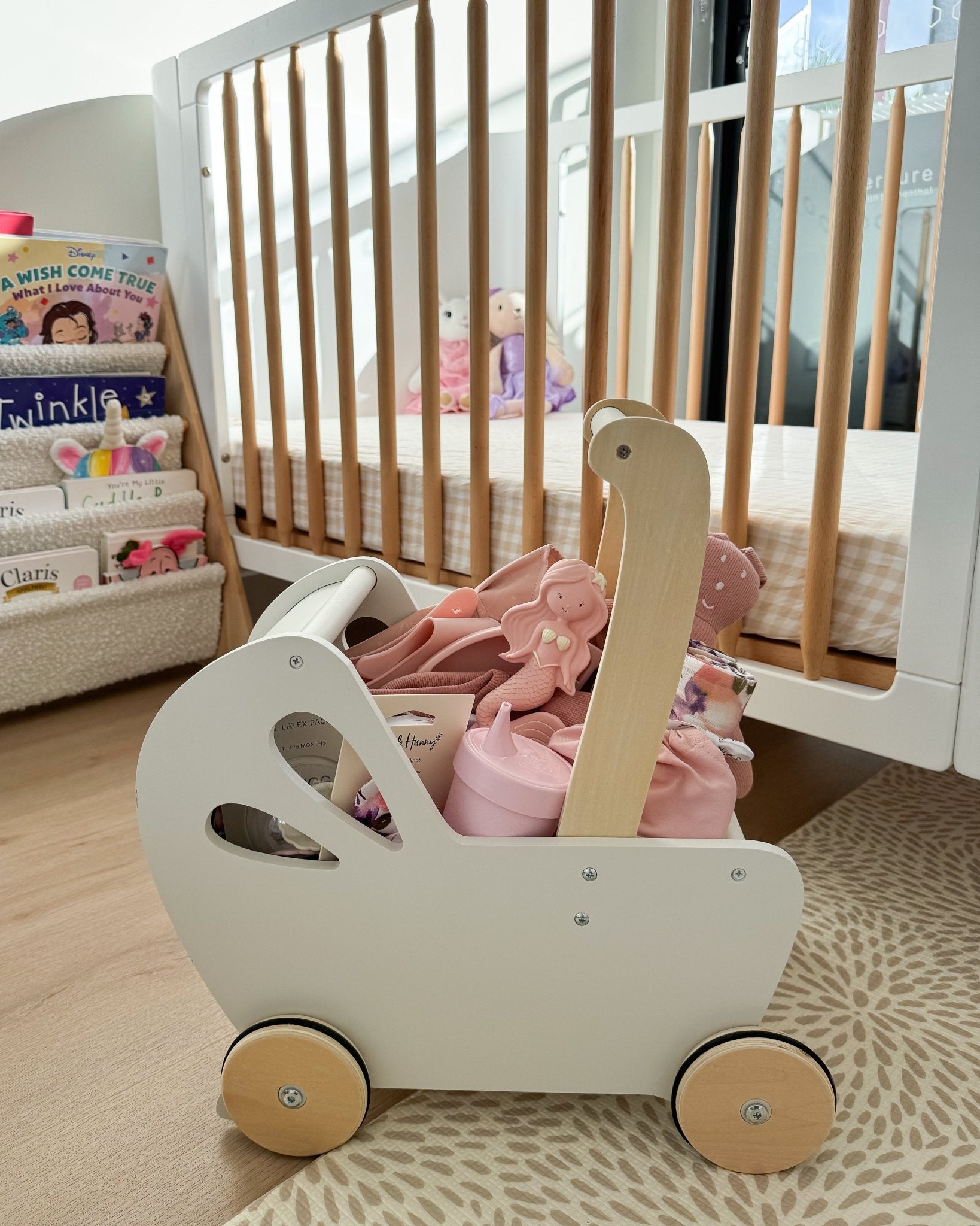 Wooden Dolls Pram & Walker - BabyBoo Prints
