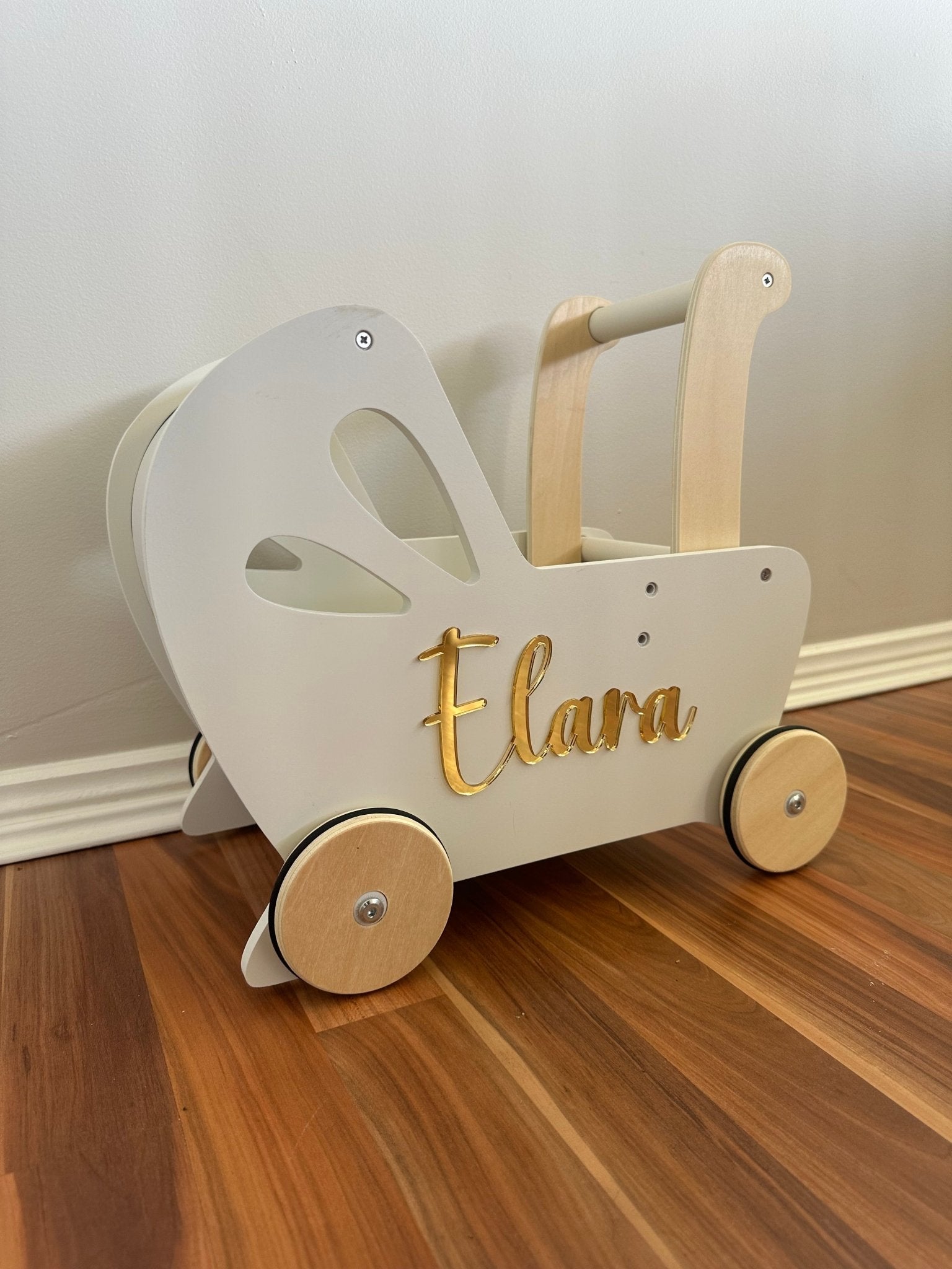 Wooden Dolls Pram & Walker - BabyBoo Prints