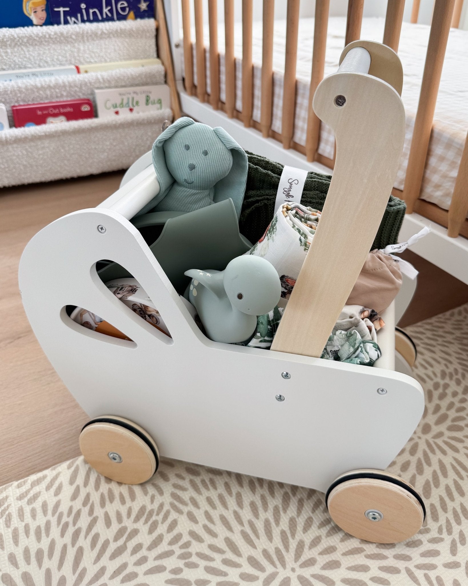 Wooden Dolls Pram & Walker - BabyBoo Prints