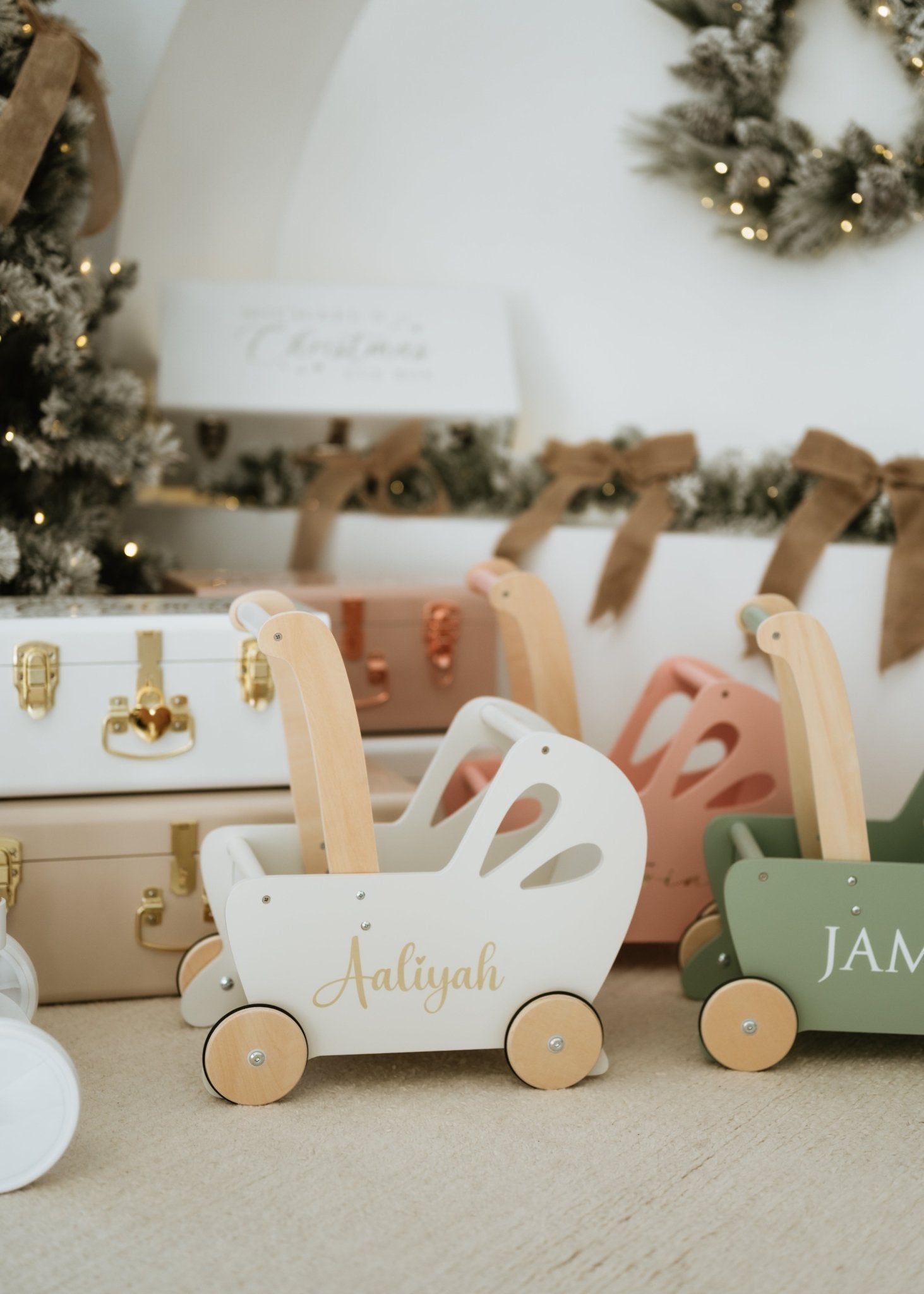 Wooden Dolls Pram & Walker - BabyBoo Prints