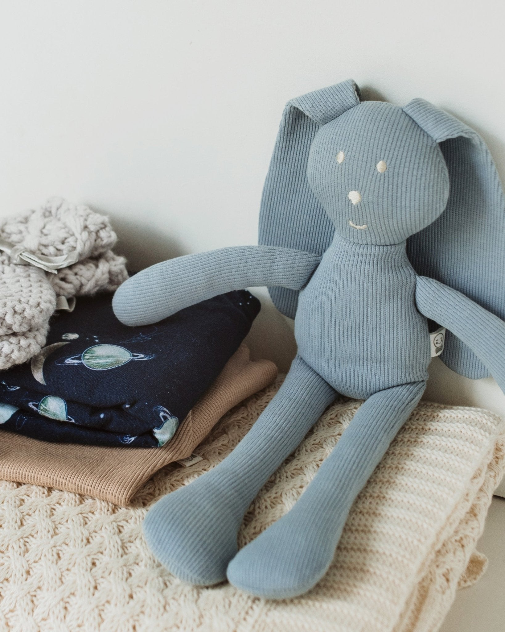 Zen Blue - Snuggle Bunny Baby Comforter - BabyBoo Prints