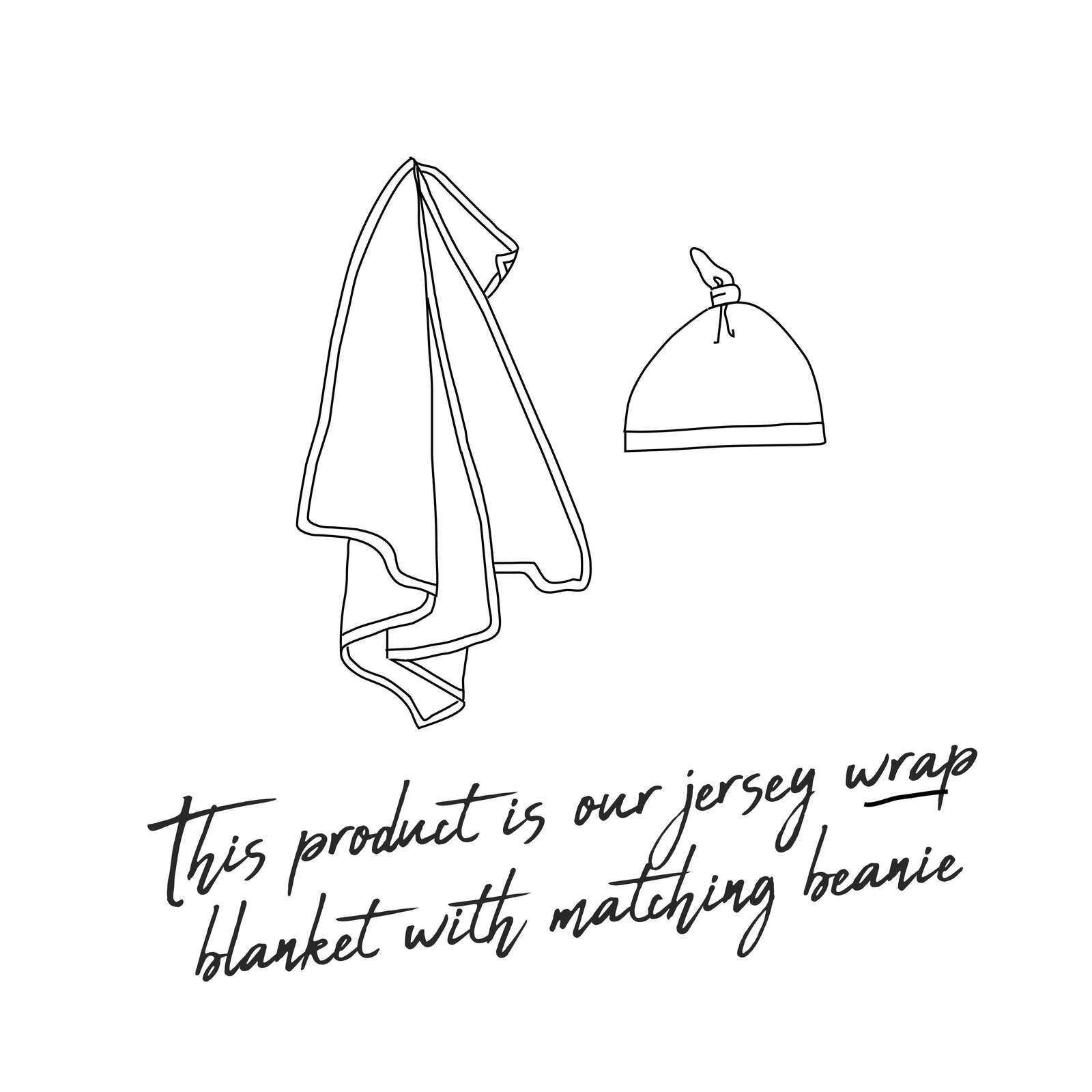 Enchanted Baby Jersey Wrap & Beanie Set - BabyBoo Prints